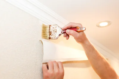 Pose de papier peint à Rogna — revêtements muraux et toiles de verre